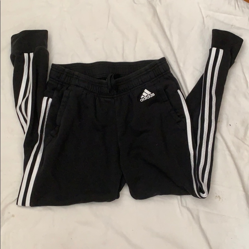 Adidas black drawstring joggers sweatpants